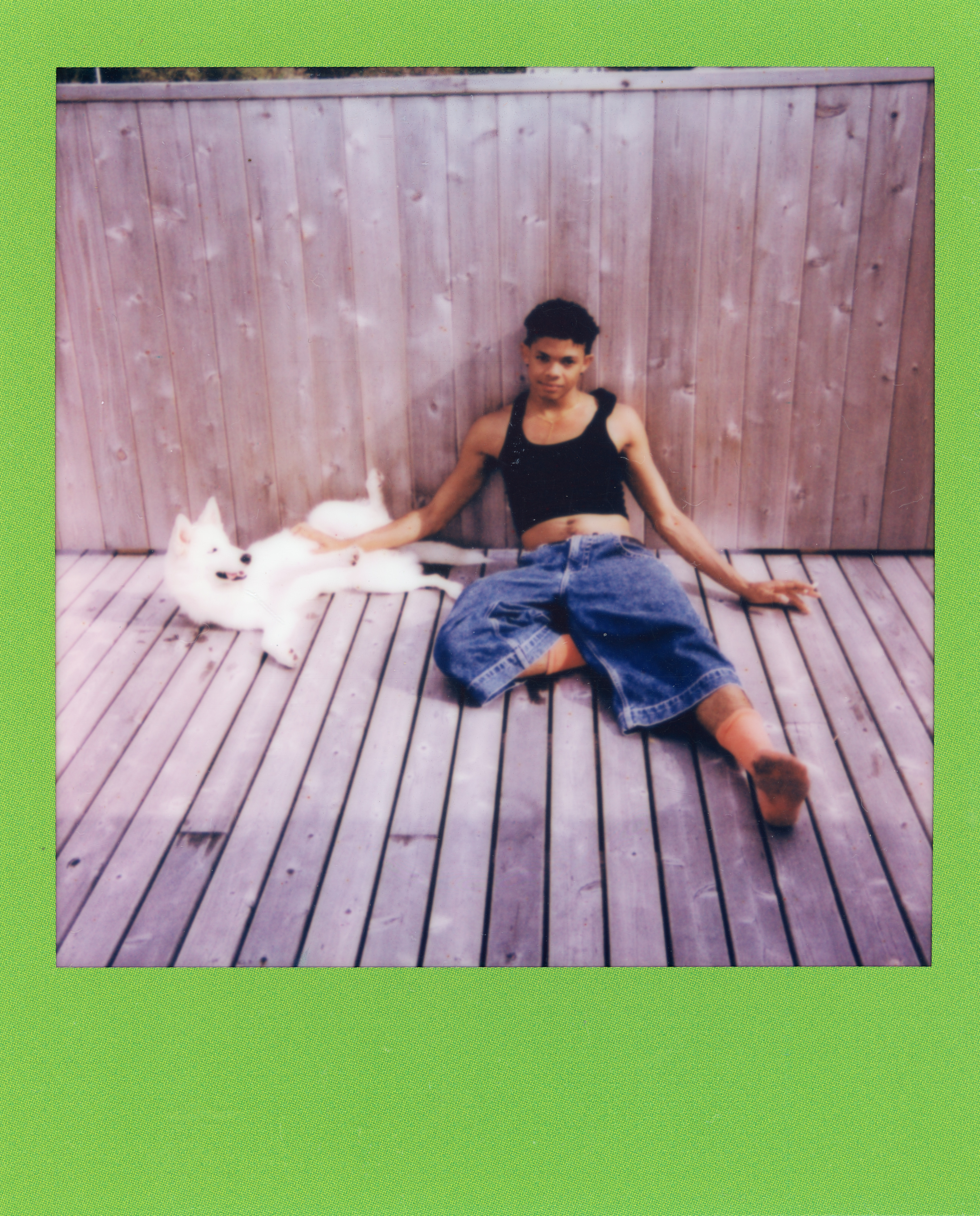 Fire Island Polaroid 105, a one-of-one instant photograph made in Fire Island Pines, New York, 2022 by Robert Andy Coombs.