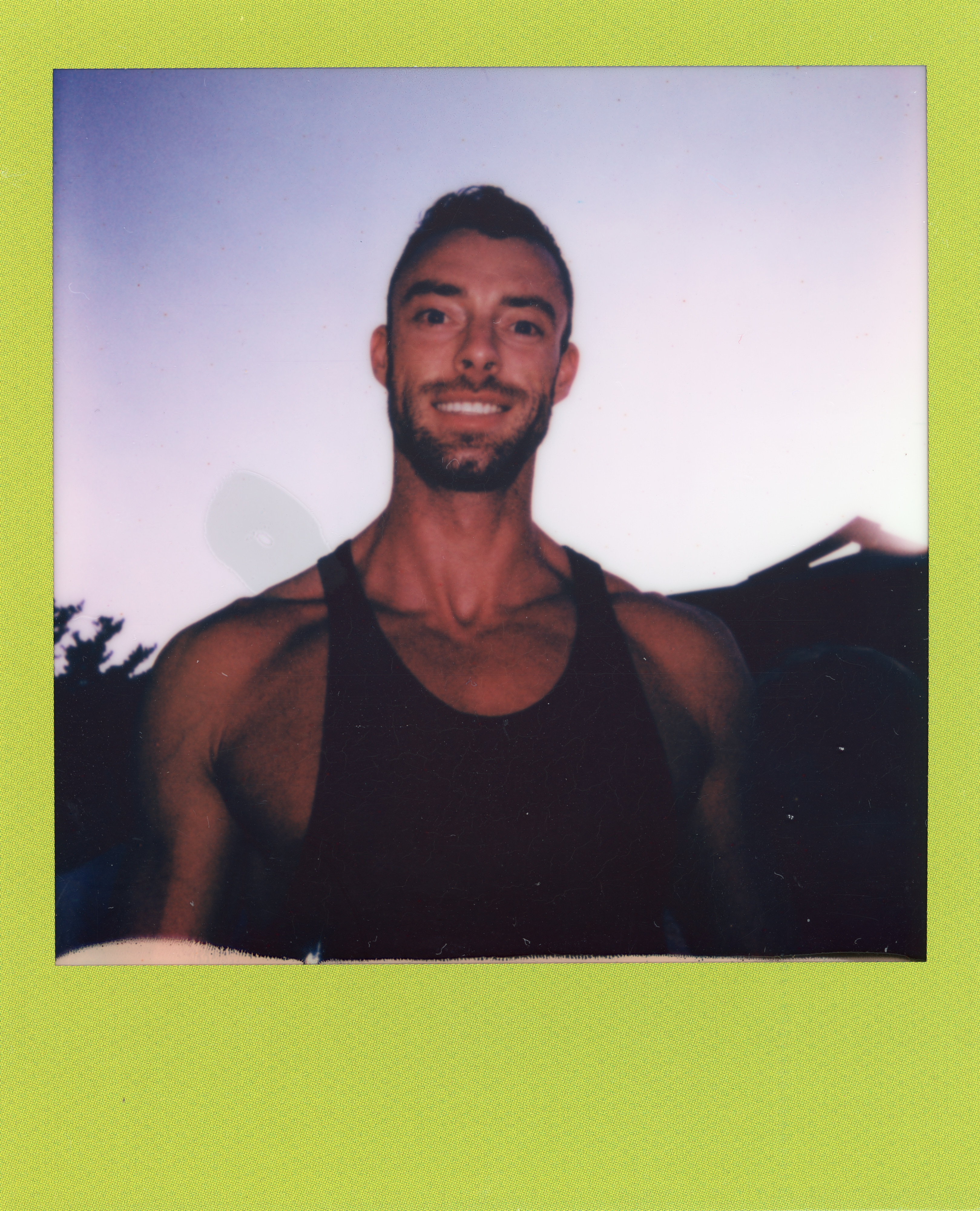 Fire Island Polaroid 011, a one-of-one instant photograph made in Fire Island Pines, New York, 2022 by Robert Andy Coombs.