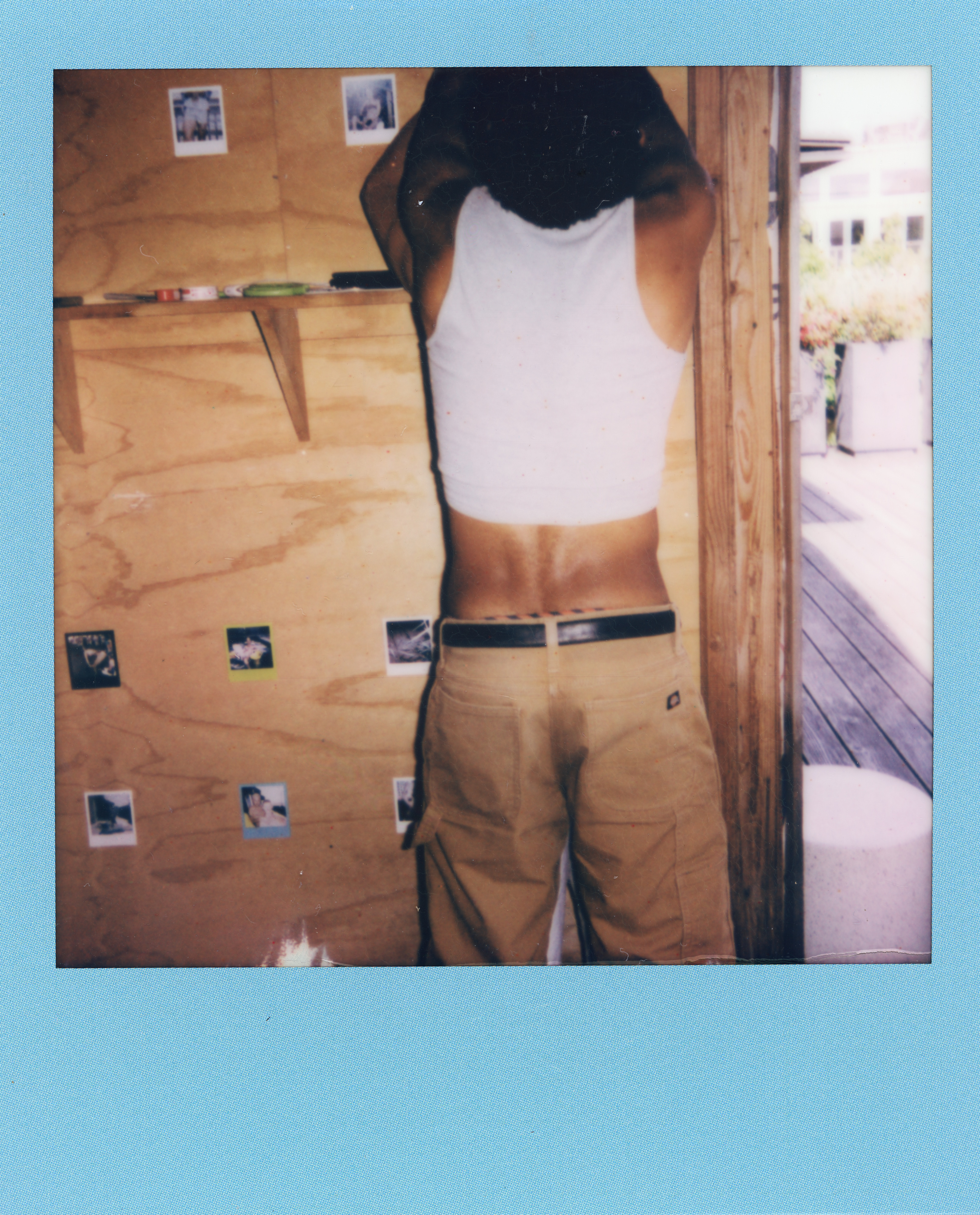 Fire Island Polaroid 119, a one-of-one instant photograph made in Fire Island Pines, New York, 2022 by Robert Andy Coombs.
