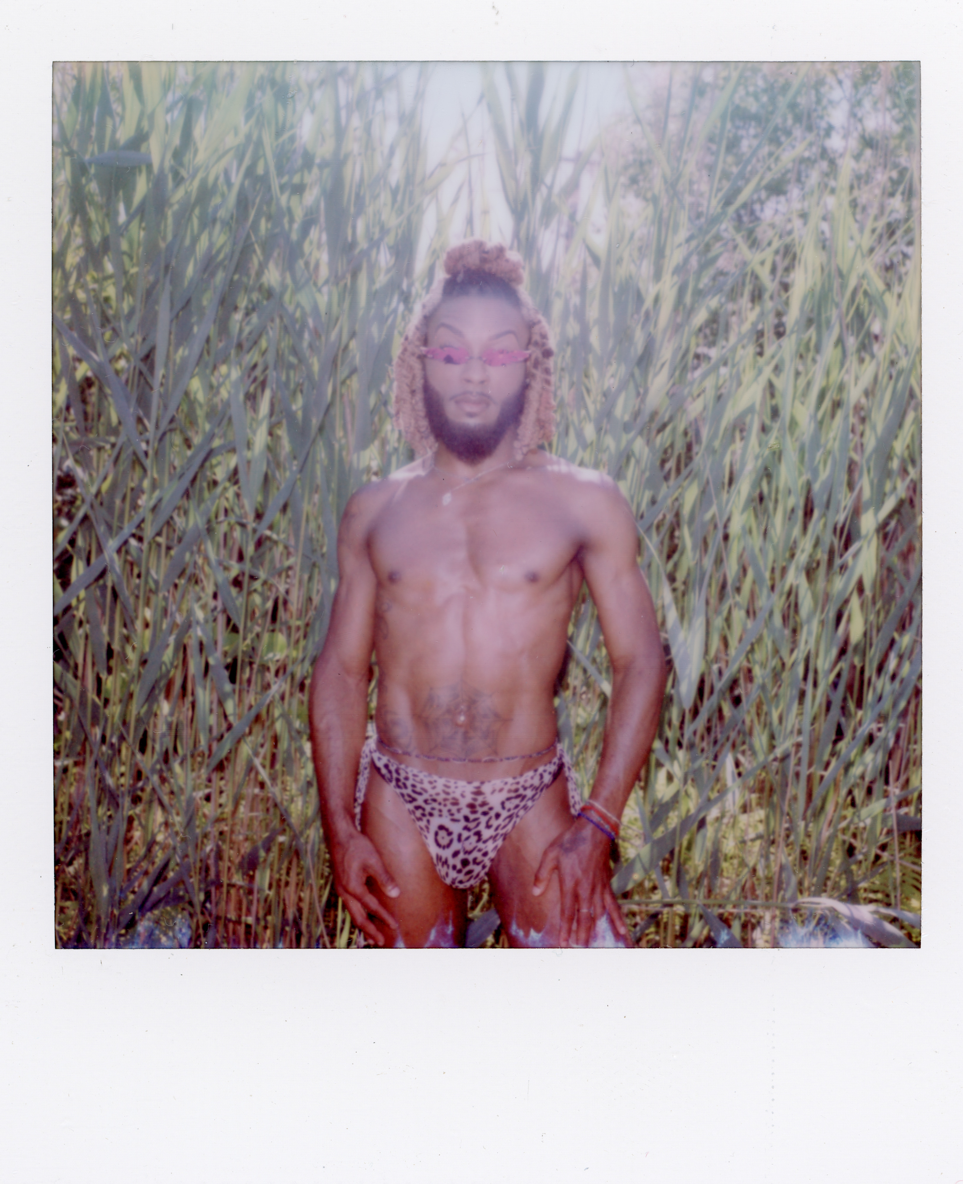 Fire Island Polaroid 121, a one-of-one instant photograph made in Fire Island Pines, New York, 2022 by Robert Andy Coombs.