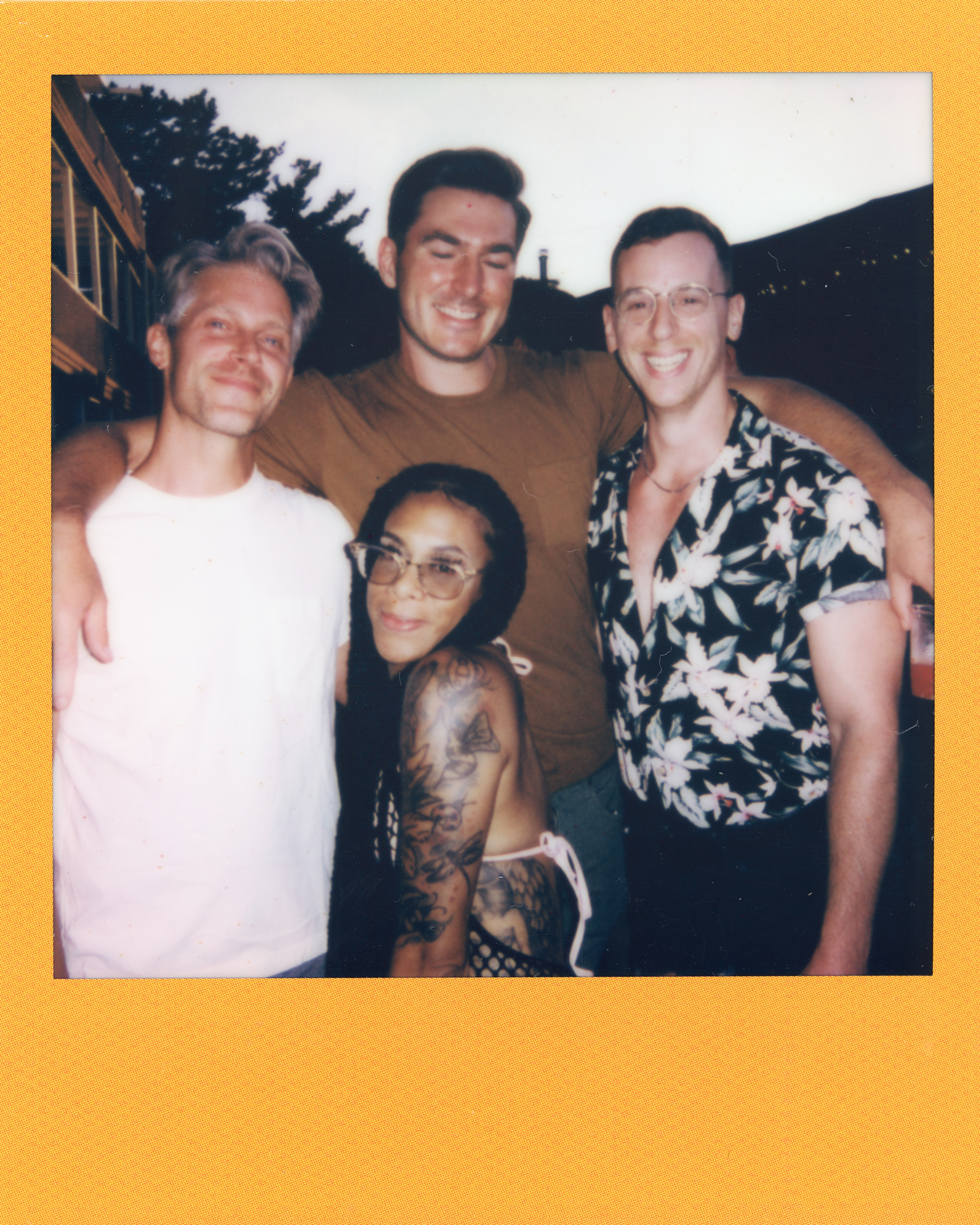Fire Island Polaroid 013, a one-of-one instant photograph made in Fire Island Pines, New York, 2022 by Robert Andy Coombs.