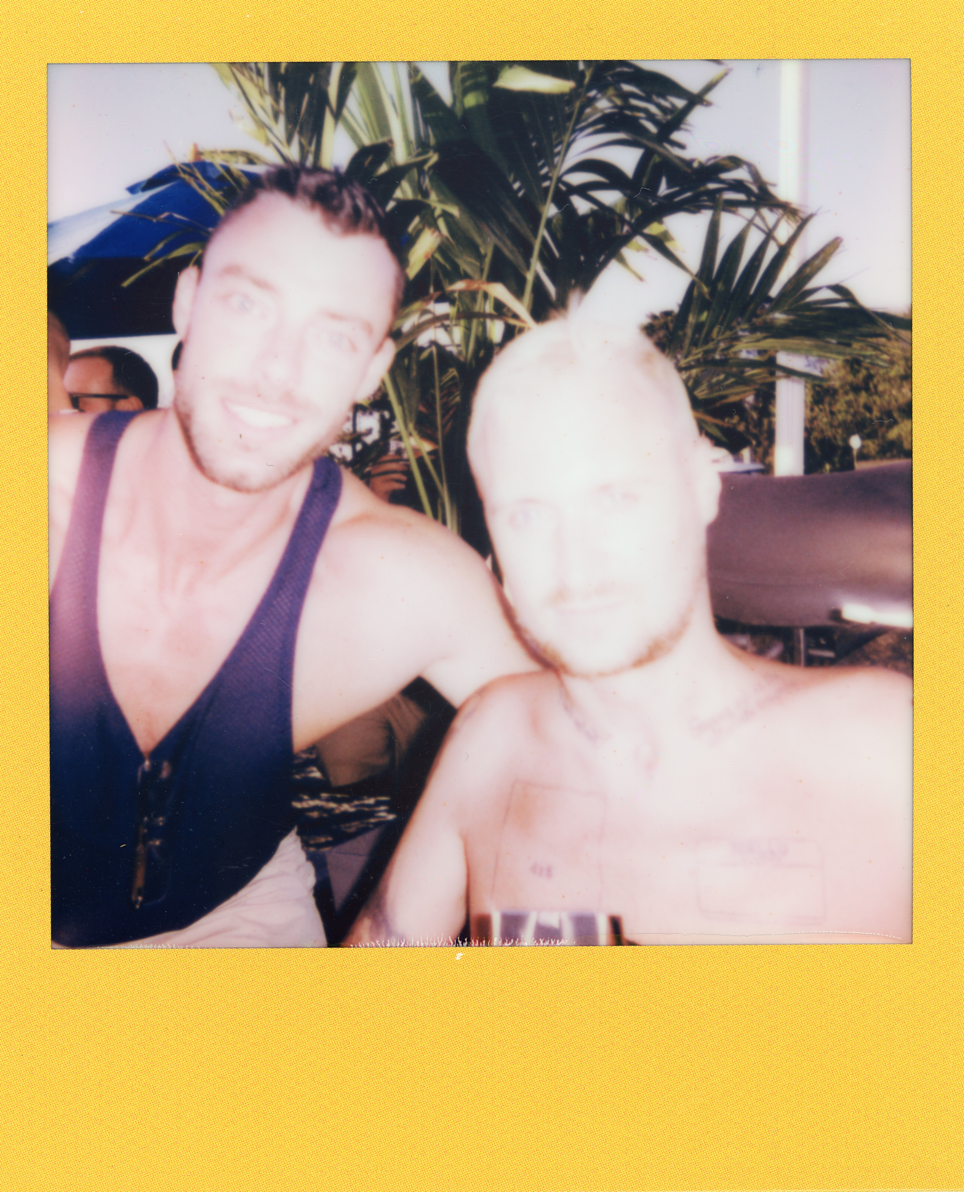 Fire Island Polaroid 017, a one-of-one instant photograph made in Fire Island Pines, New York, 2022 by Robert Andy Coombs.