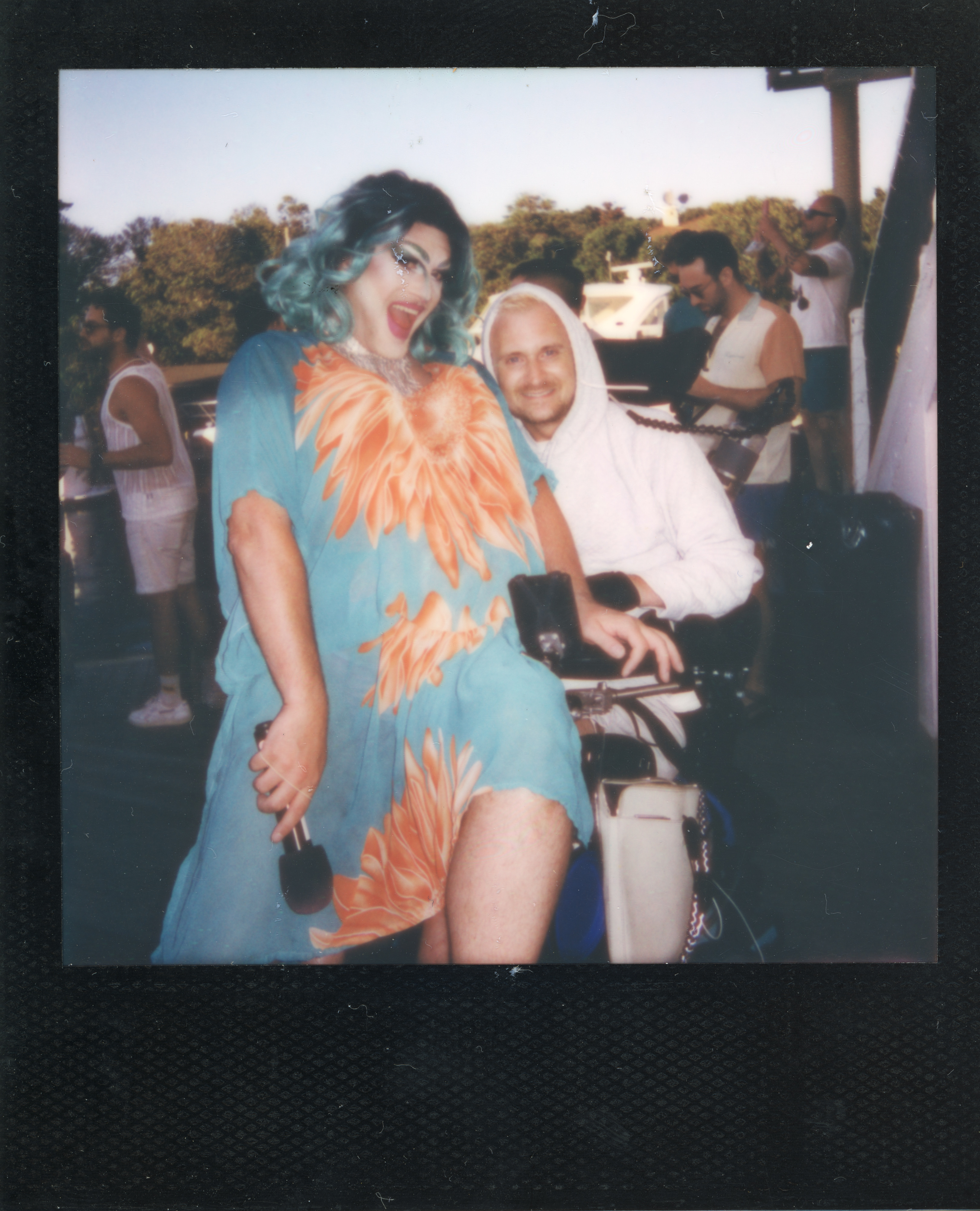 Fire Island Polaroid 019, a one-of-one instant photograph made in Fire Island Pines, New York, 2022 by Robert Andy Coombs.