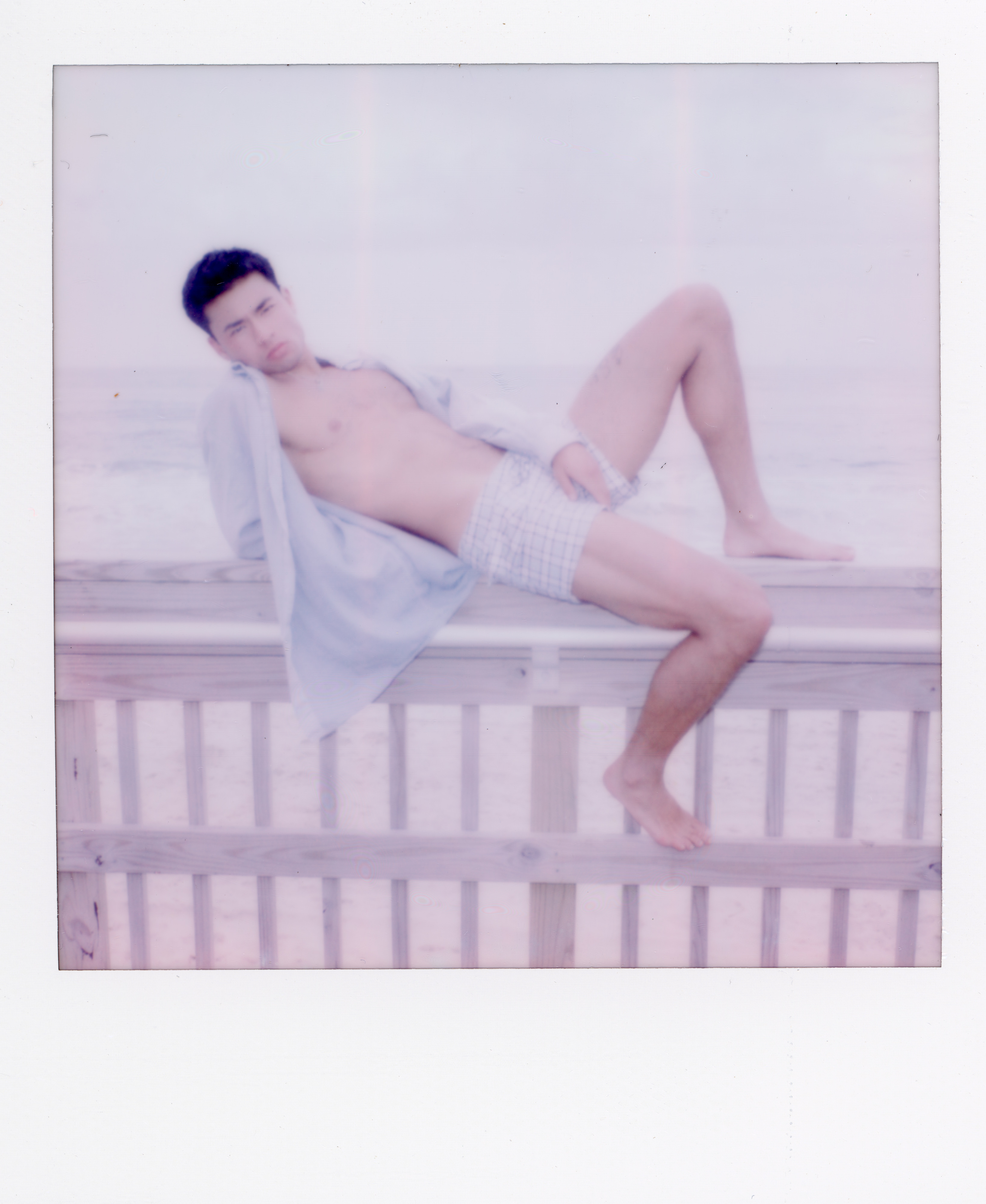 Fire Island Polaroid 032, a one-of-one instant photograph made in Fire Island Pines, New York, 2022 by Robert Andy Coombs.