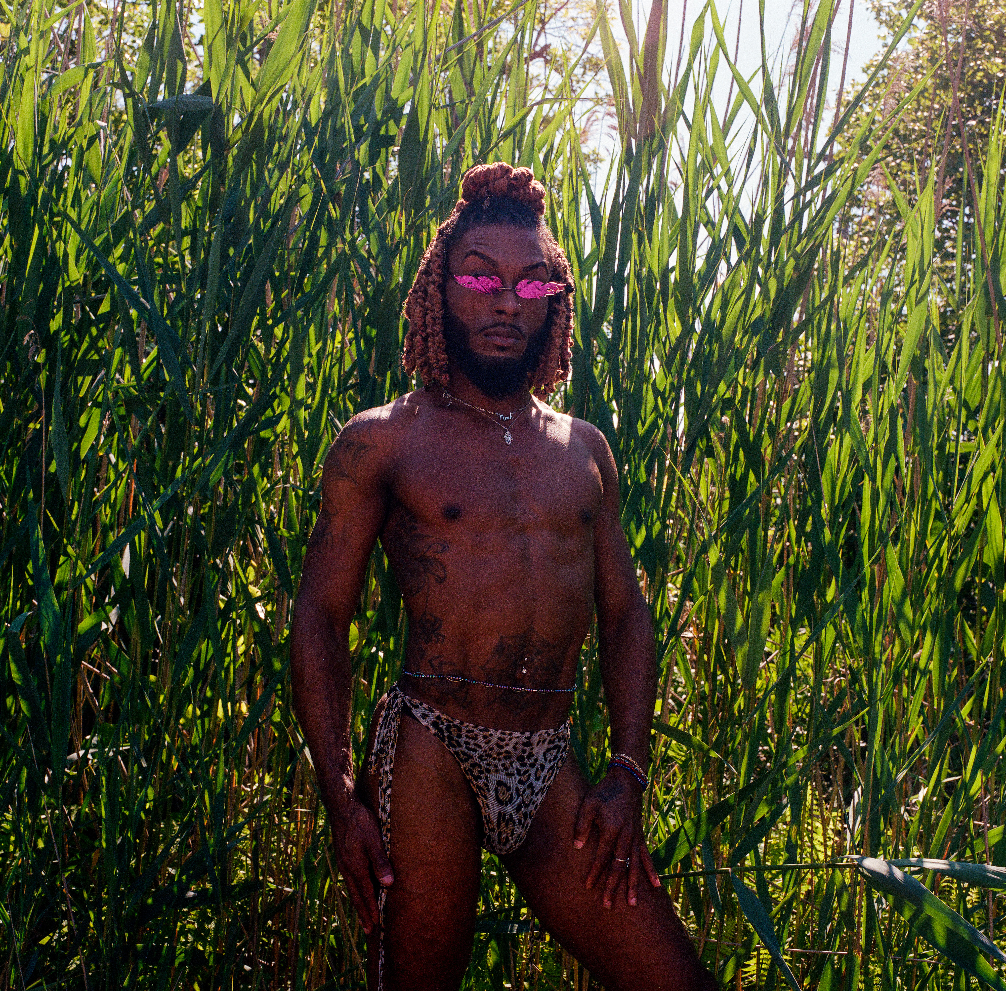 Fire Island 011, a square-format photograph street photograph made in Fire Island Pines, New York by Robert Andy Coombs.