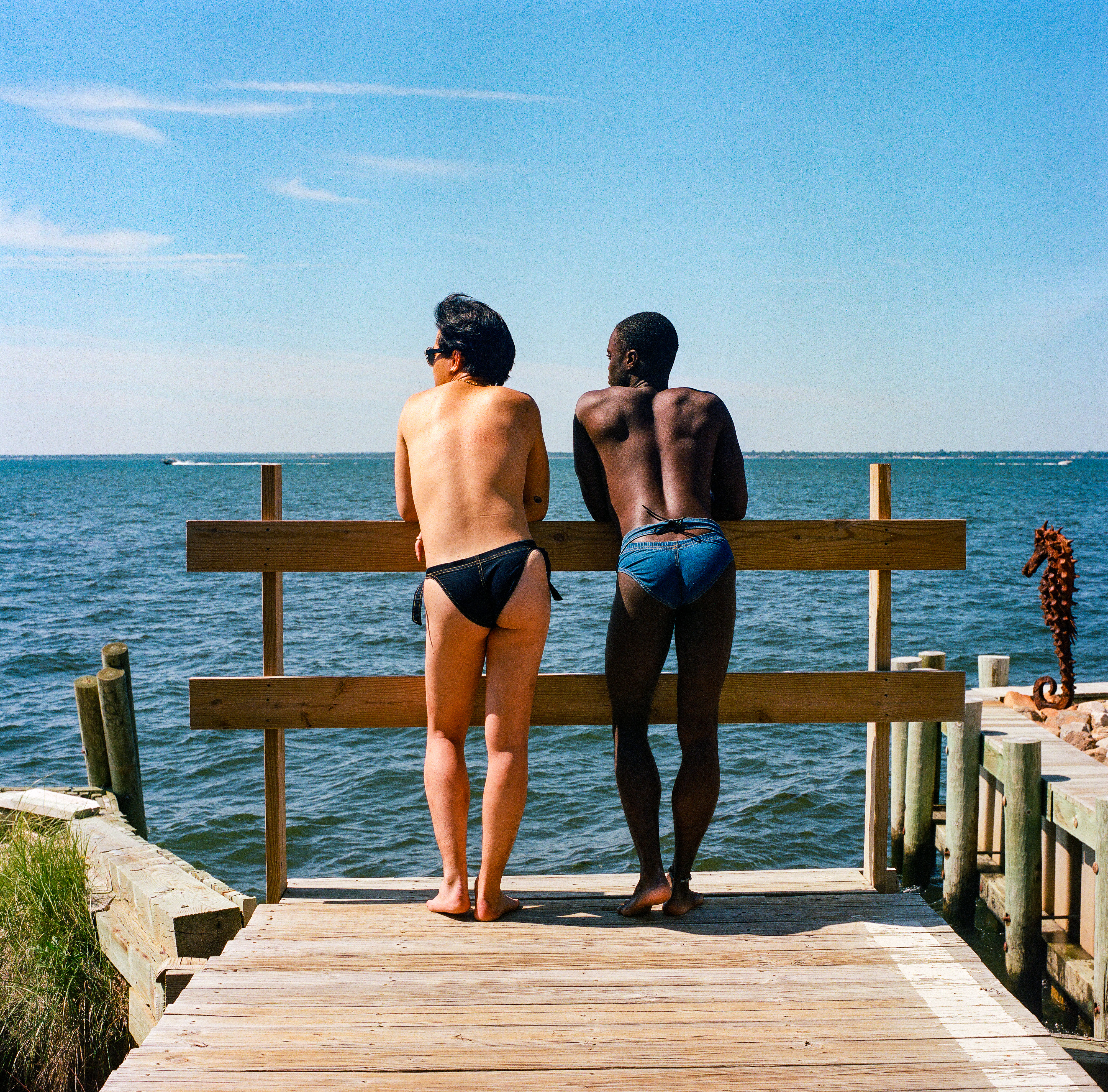 Fire Island 013, a square-format photograph street photograph made in Fire Island Pines, New York by Robert Andy Coombs.