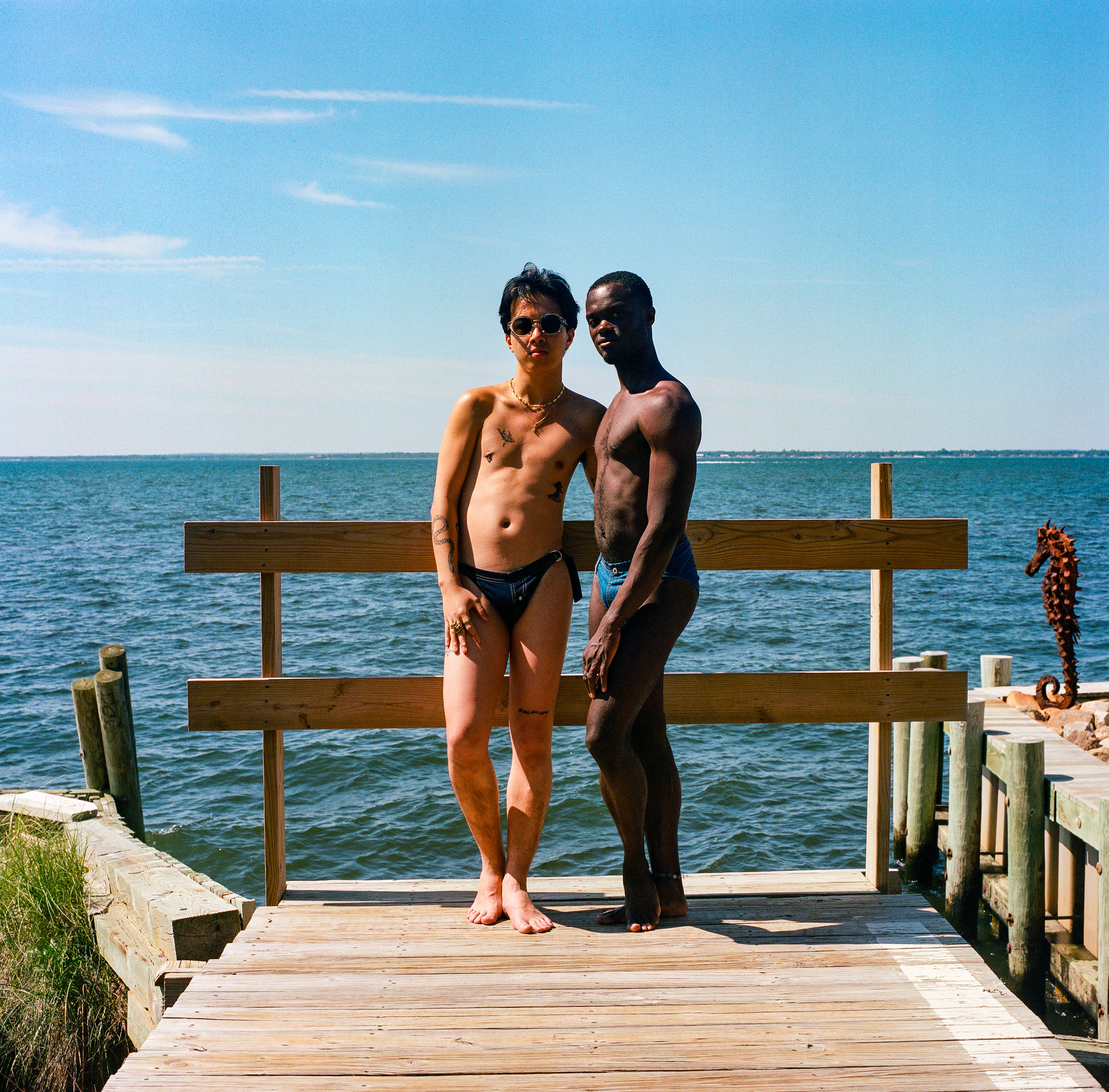 Fire Island 014, a square-format photograph street photograph made in Fire Island Pines, New York by Robert Andy Coombs.