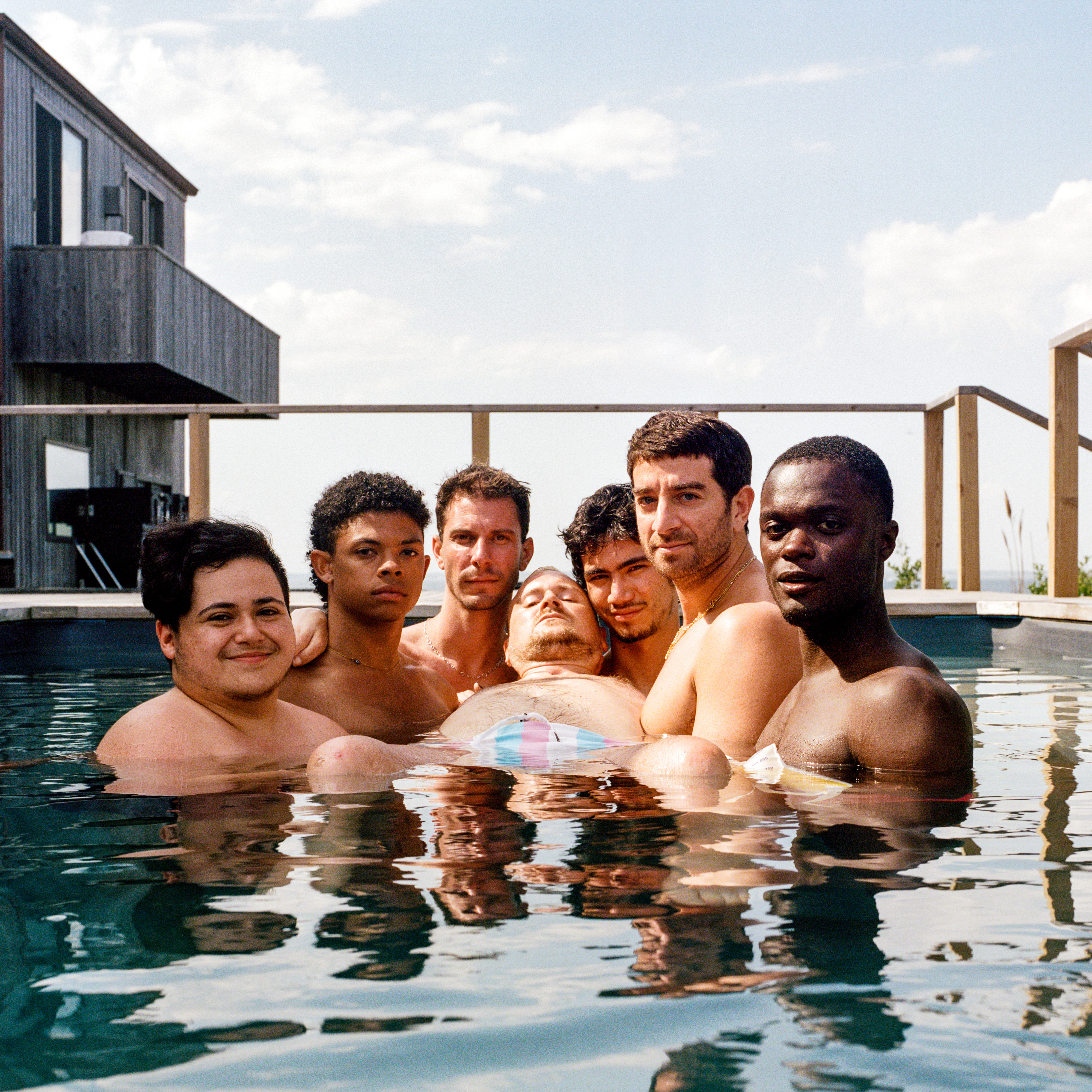 Fire Island 032, a square-format photograph street photograph made in Fire Island Pines, New York by Robert Andy Coombs.