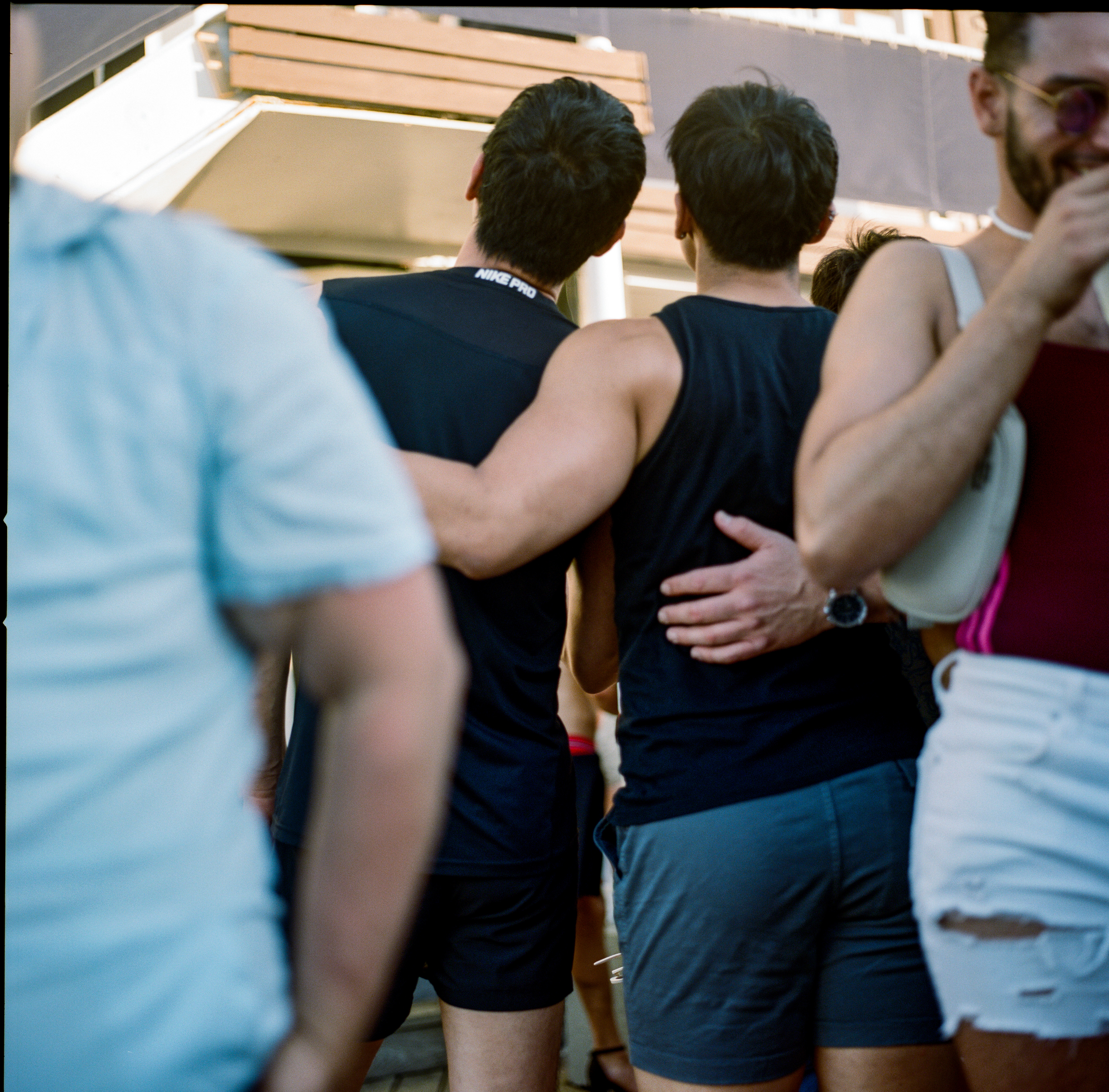 Fire Island 039, a square-format photograph street photograph made in Fire Island Pines, New York by Robert Andy Coombs.