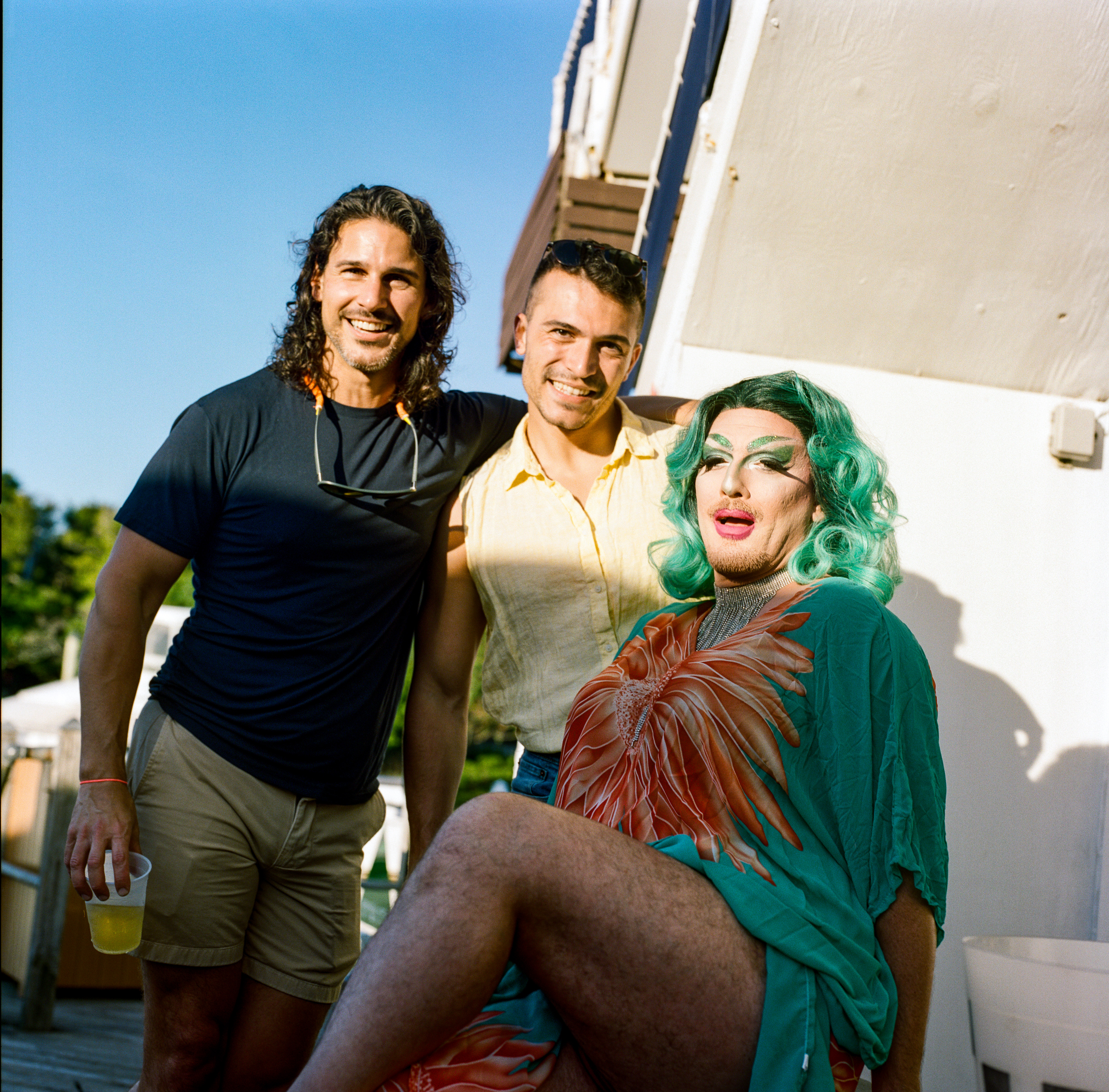 Fire Island 063, a square-format photograph street photograph made in Fire Island Pines, New York by Robert Andy Coombs.