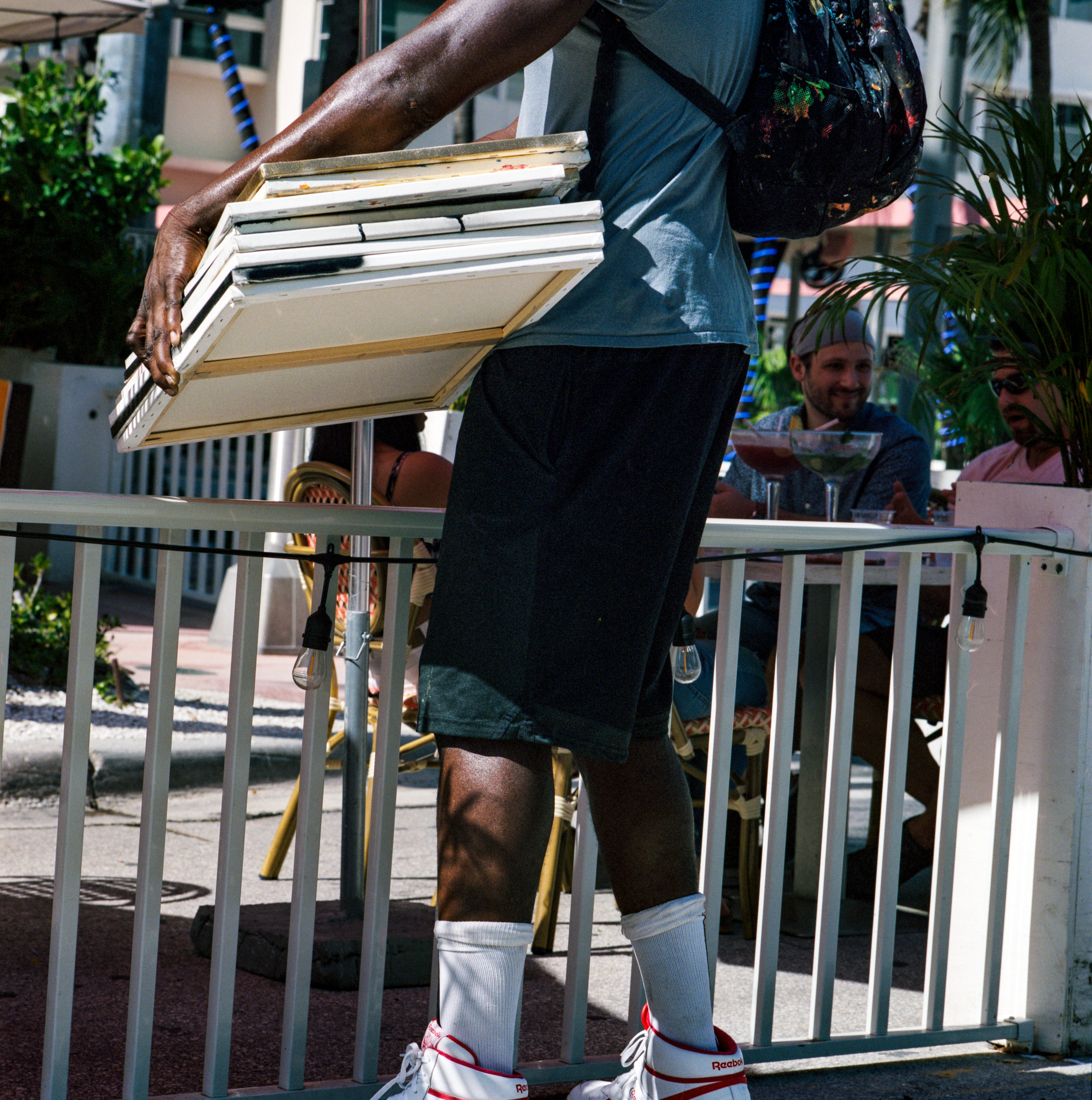 Miami Beach 007, a square-format photograph street photograph made in Miami Beach, Florida by Robert Andy Coombs.