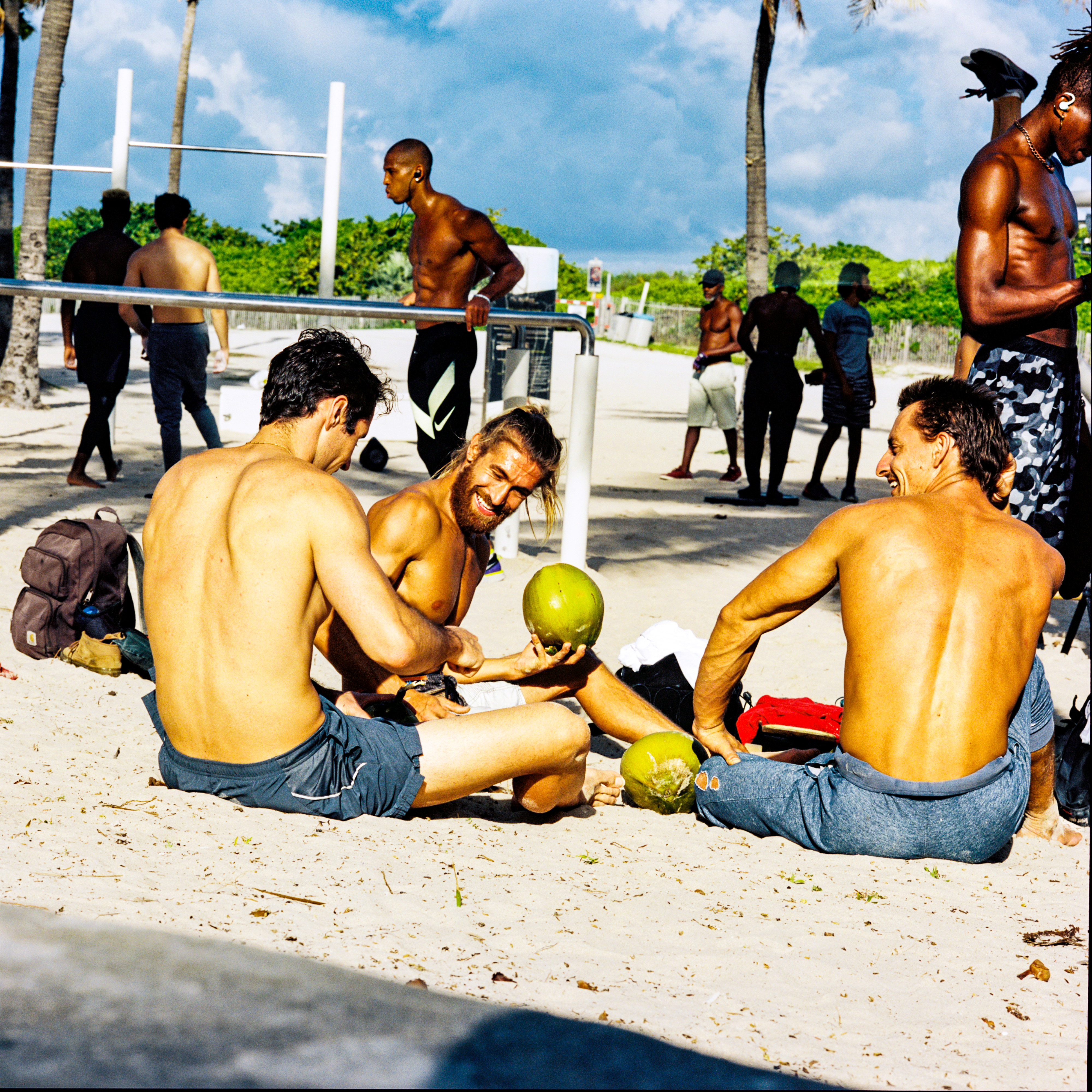 Miami Beach 037, a square-format photograph street photograph made in Miami Beach, Florida by Robert Andy Coombs.