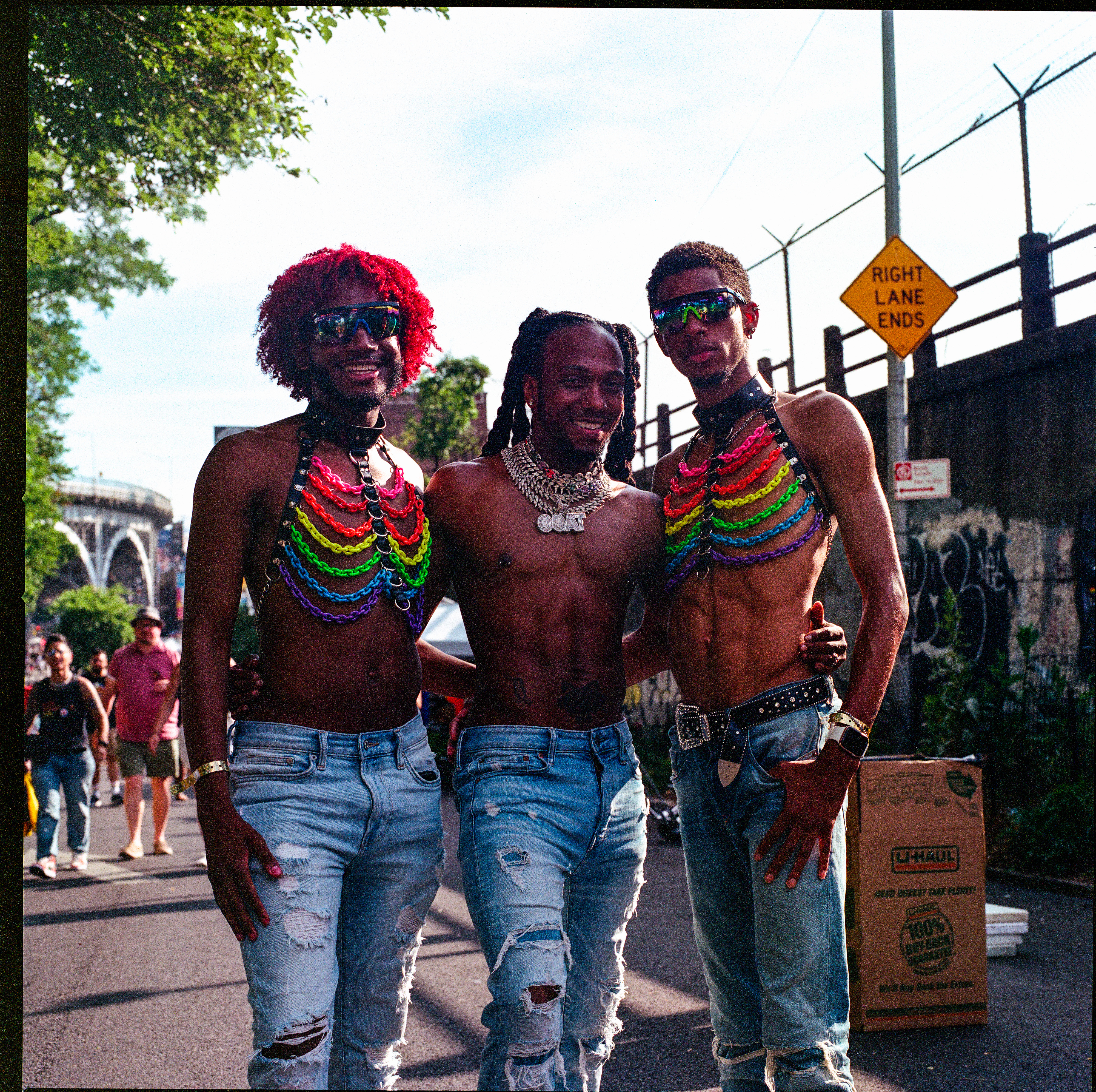 Traversing Pride 002, a square-format photograph street photograph by Robert Andy Coombs.