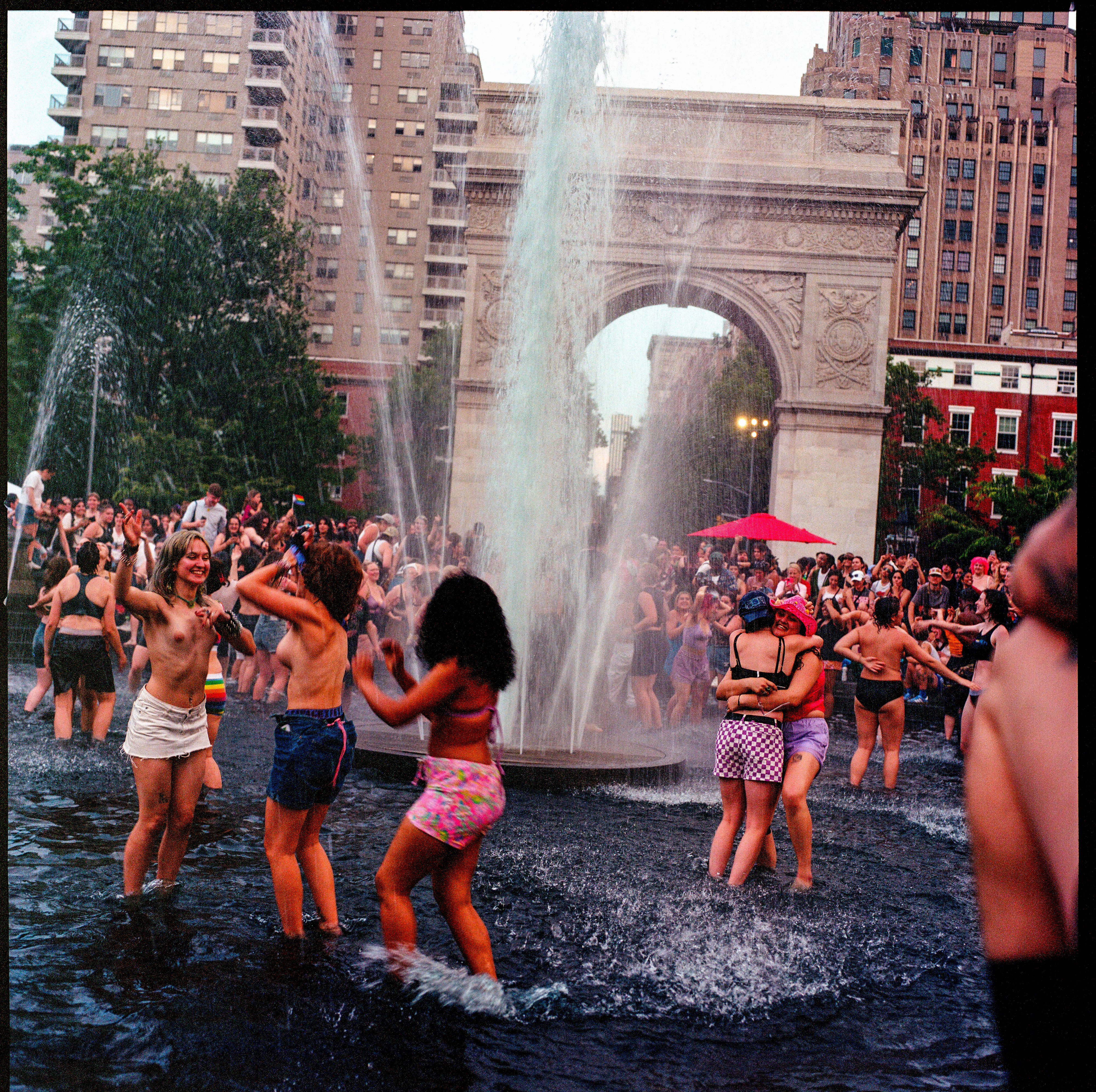 Traversing Pride 005, a square-format photograph street photograph by Robert Andy Coombs.