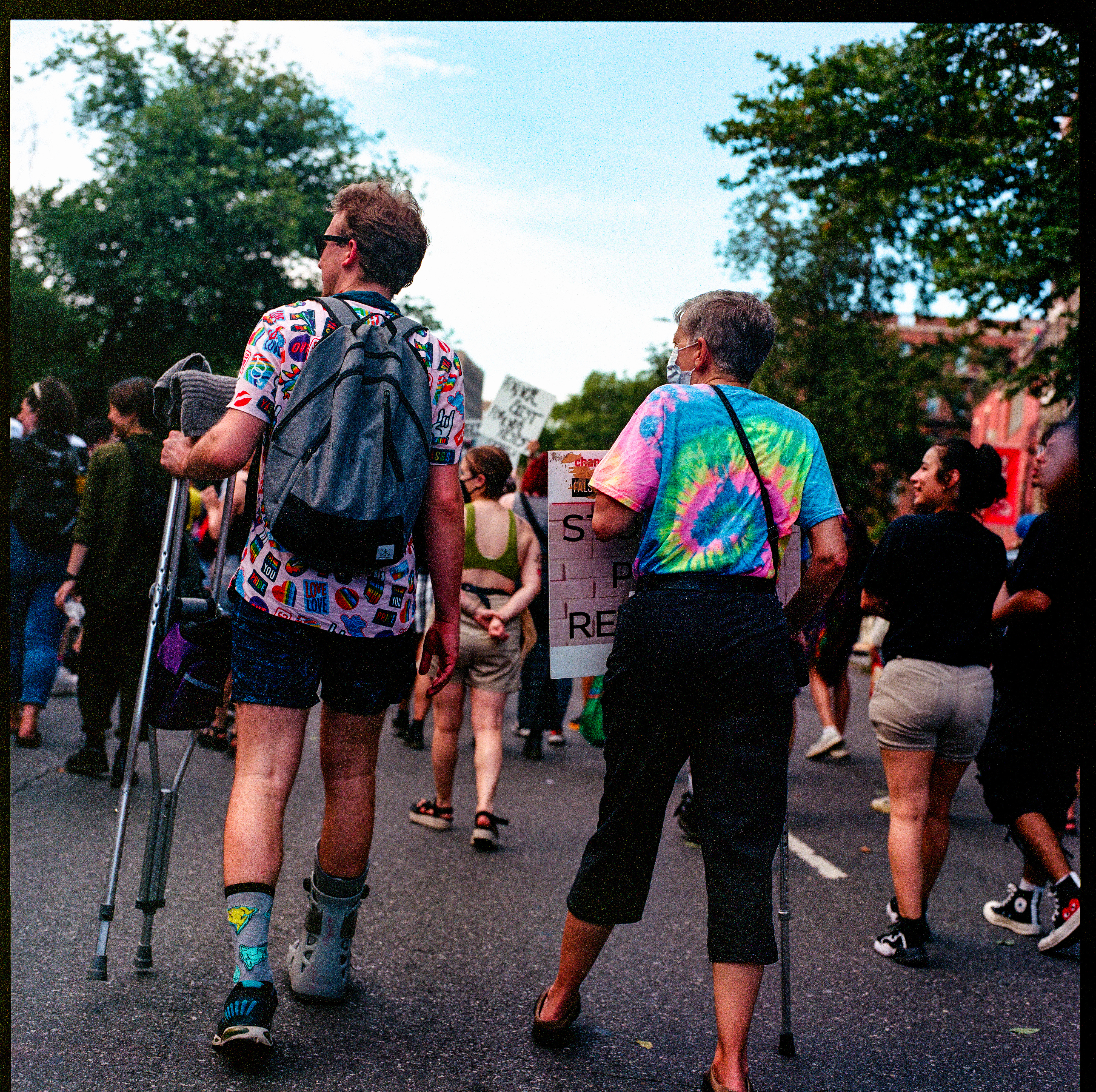 Traversing Pride 014, a square-format photograph street photograph by Robert Andy Coombs.