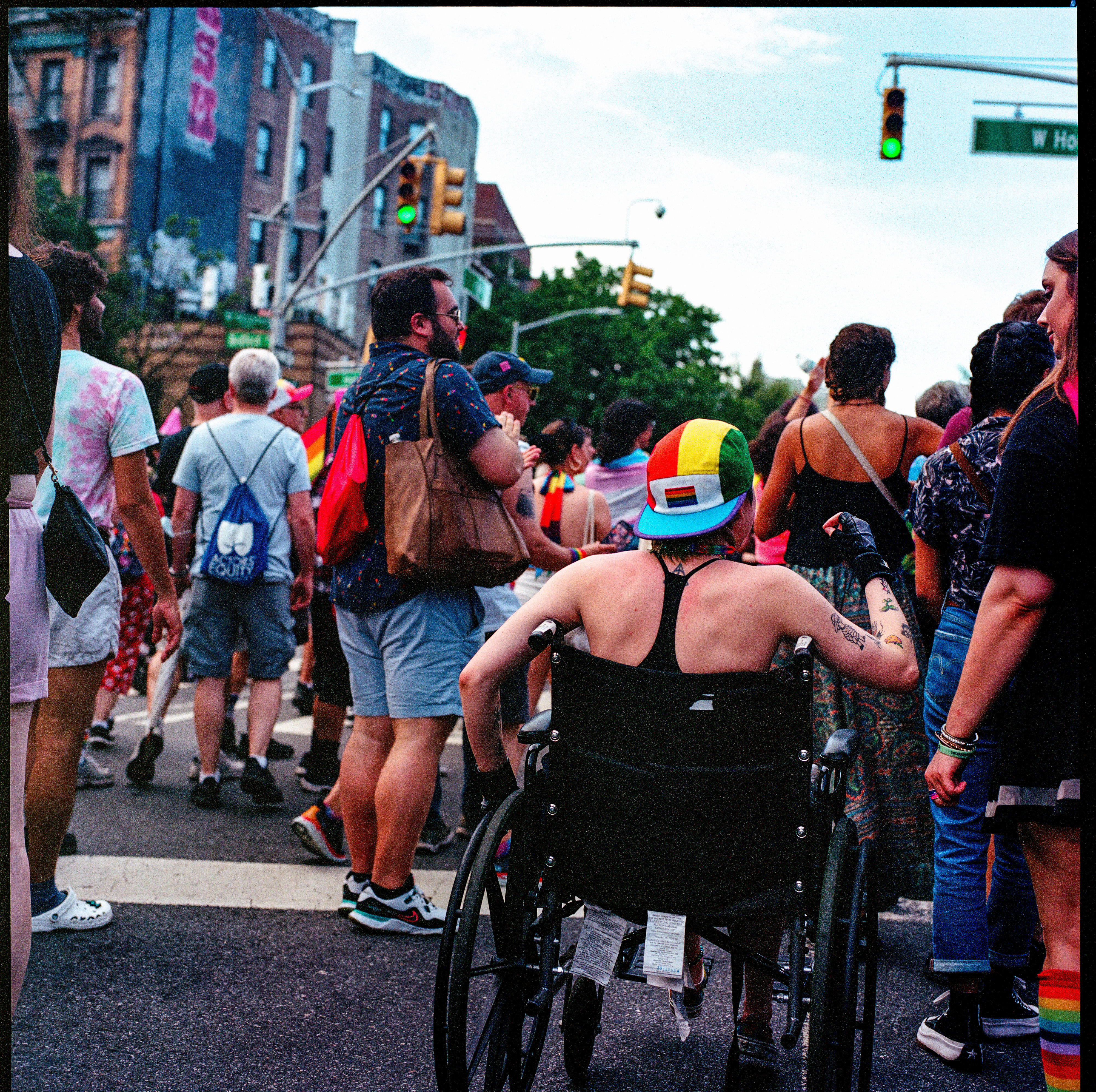 Traversing Pride 015, a square-format photograph street photograph by Robert Andy Coombs.