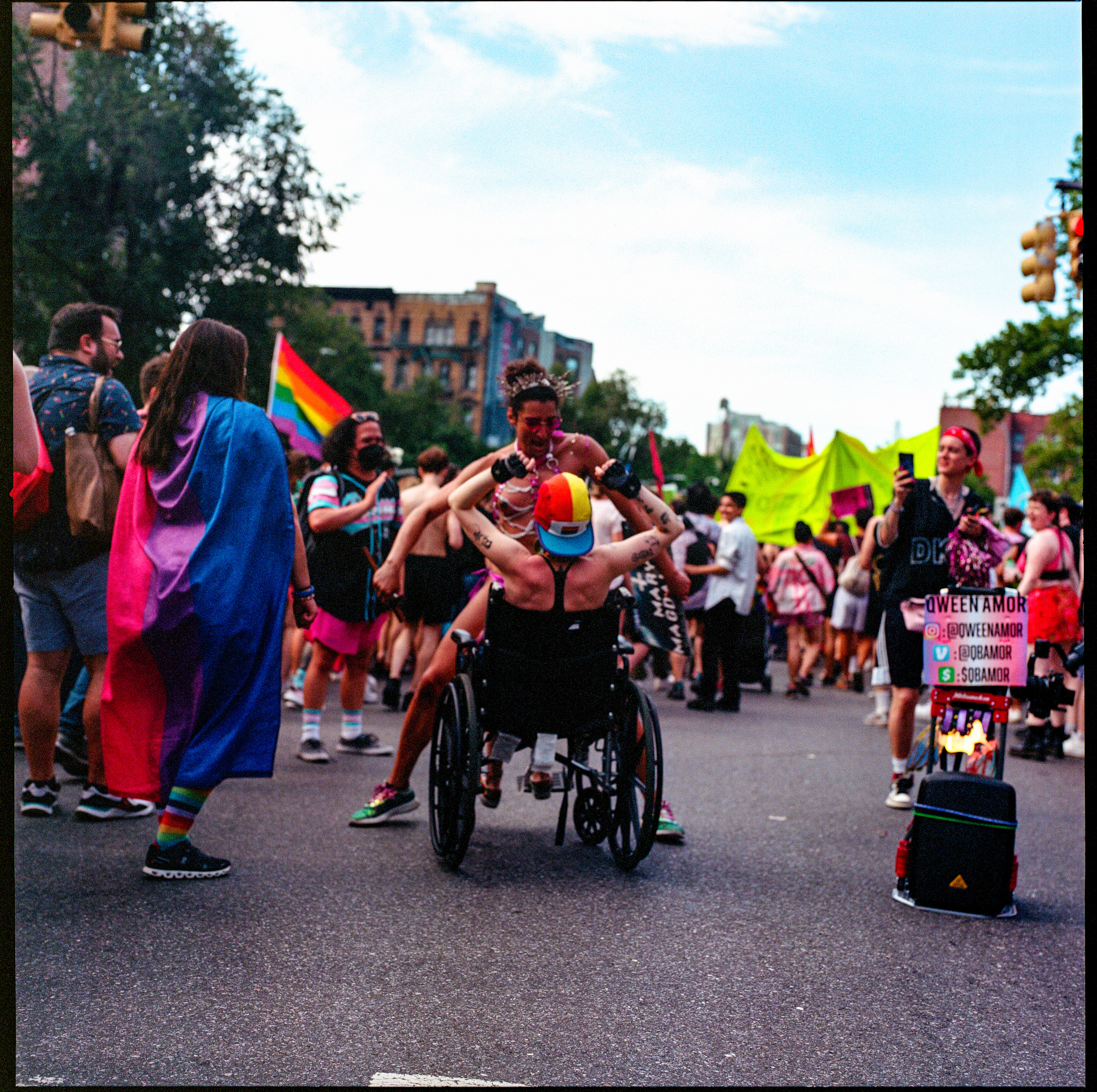 Traversing Pride 017, a square-format photograph street photograph by Robert Andy Coombs.