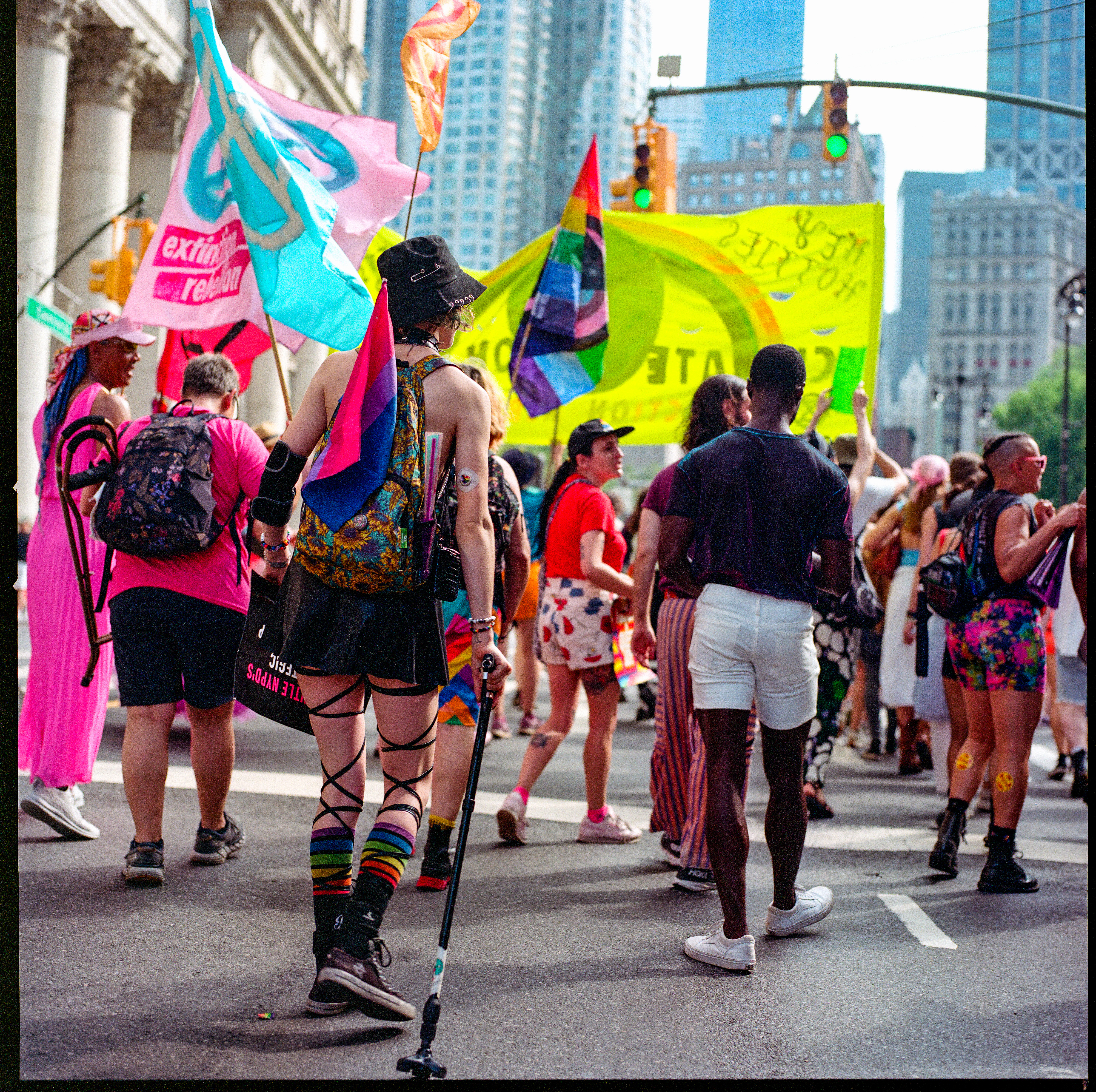 Traversing Pride 018, a square-format photograph street photograph by Robert Andy Coombs.