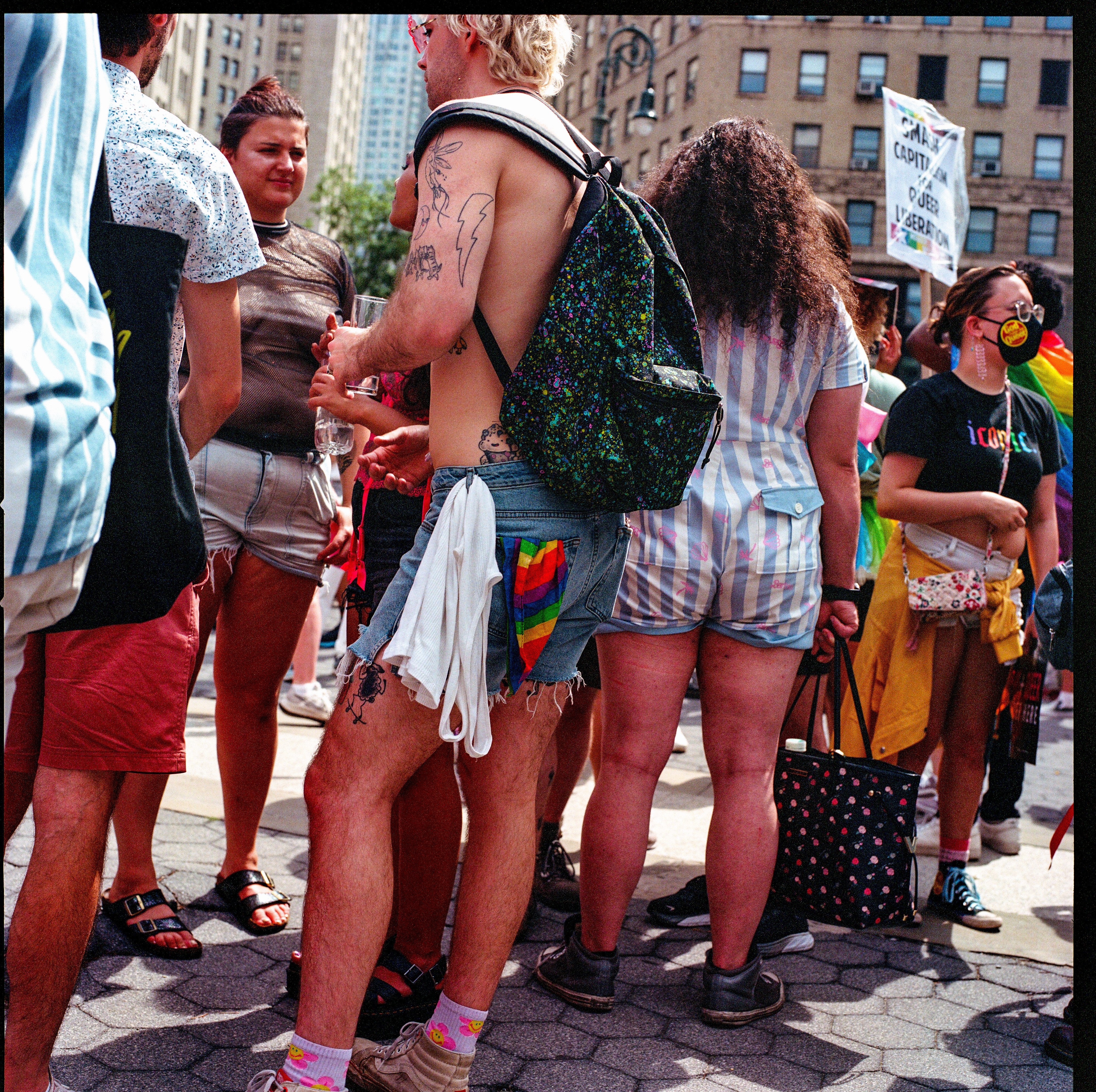 Traversing Pride 021, a square-format photograph street photograph by Robert Andy Coombs.