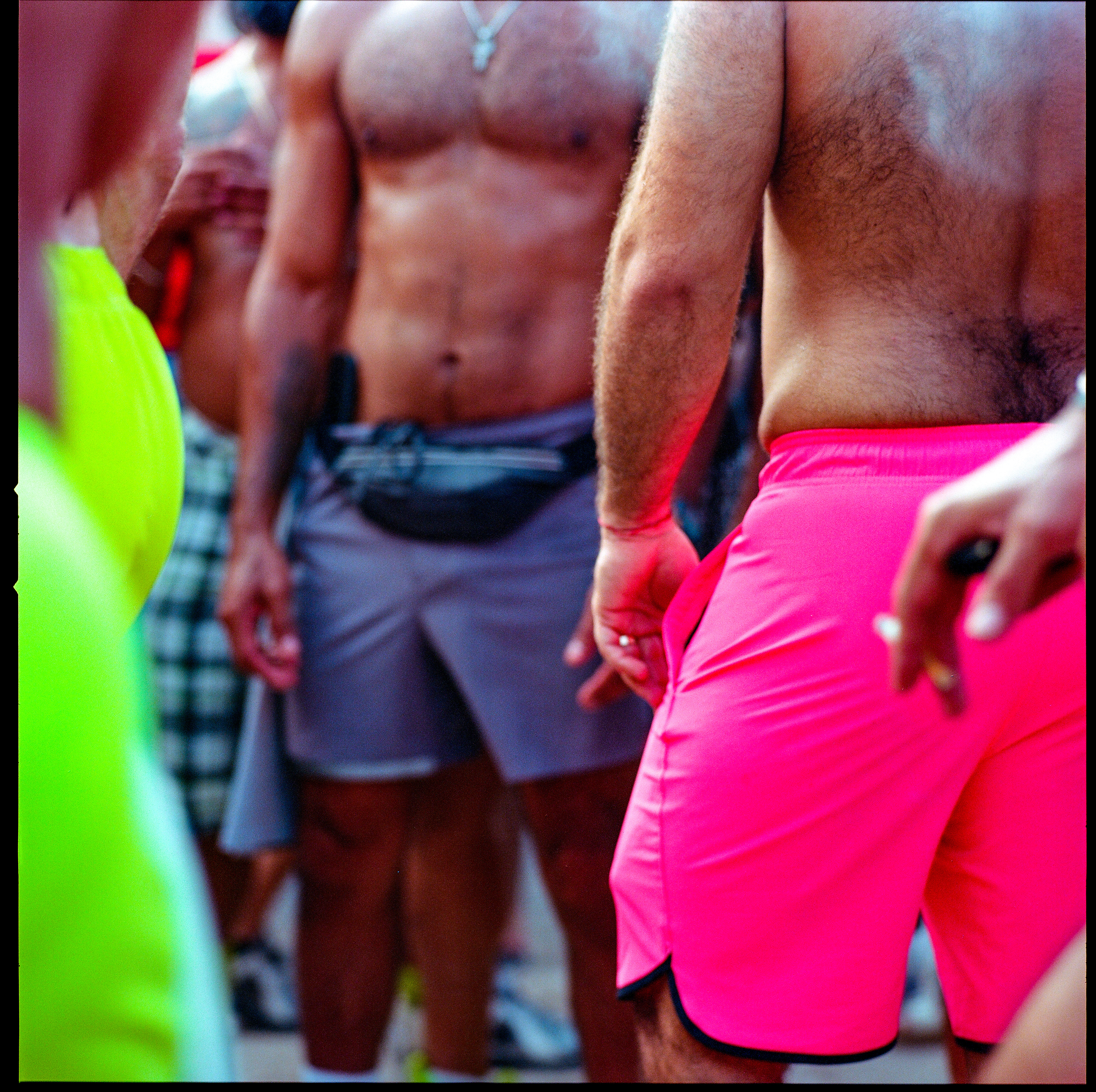 Traversing Pride 101, a square-format photograph street photograph by Robert Andy Coombs.