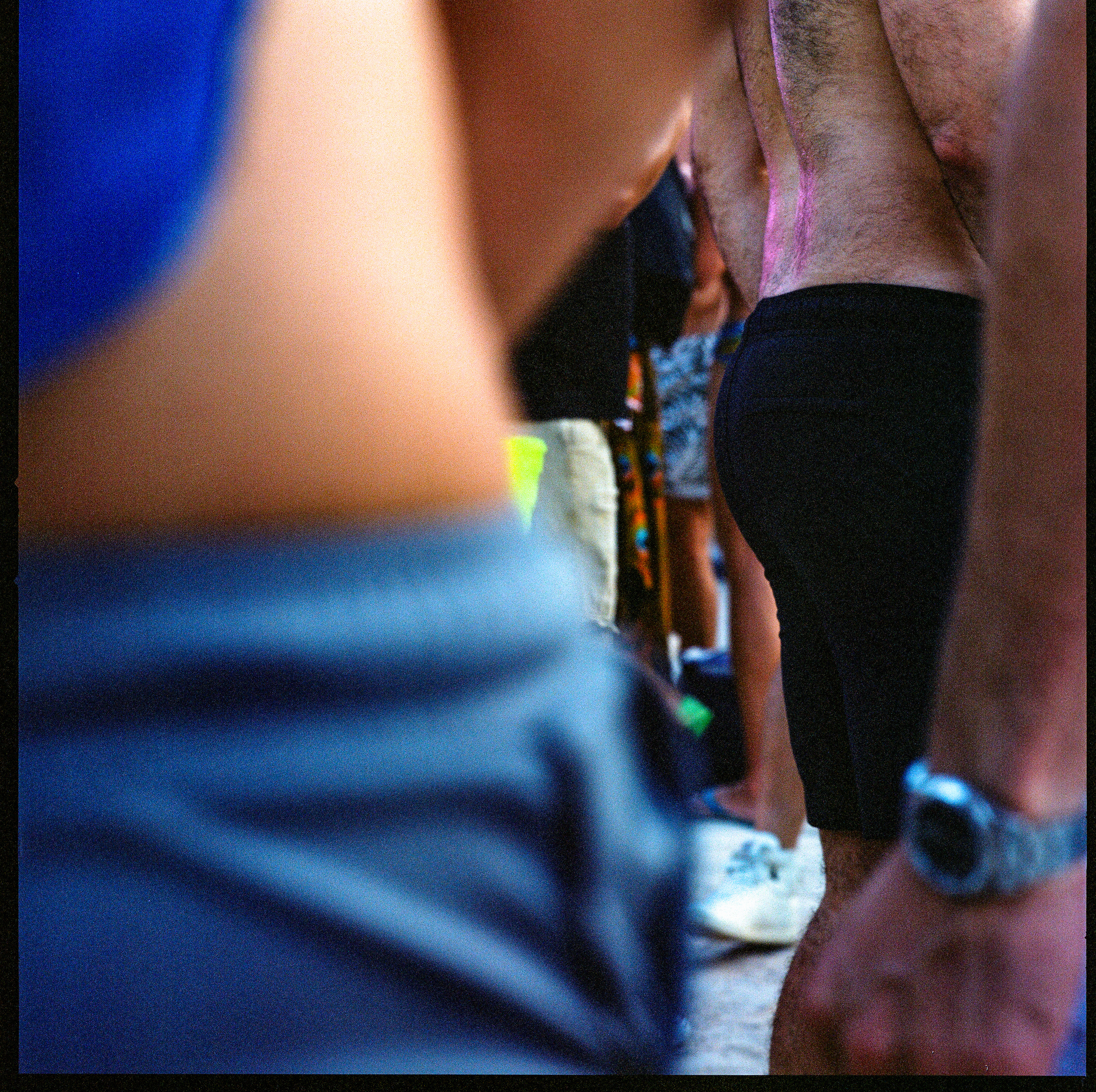 Traversing Pride 106, a square-format photograph street photograph by Robert Andy Coombs.