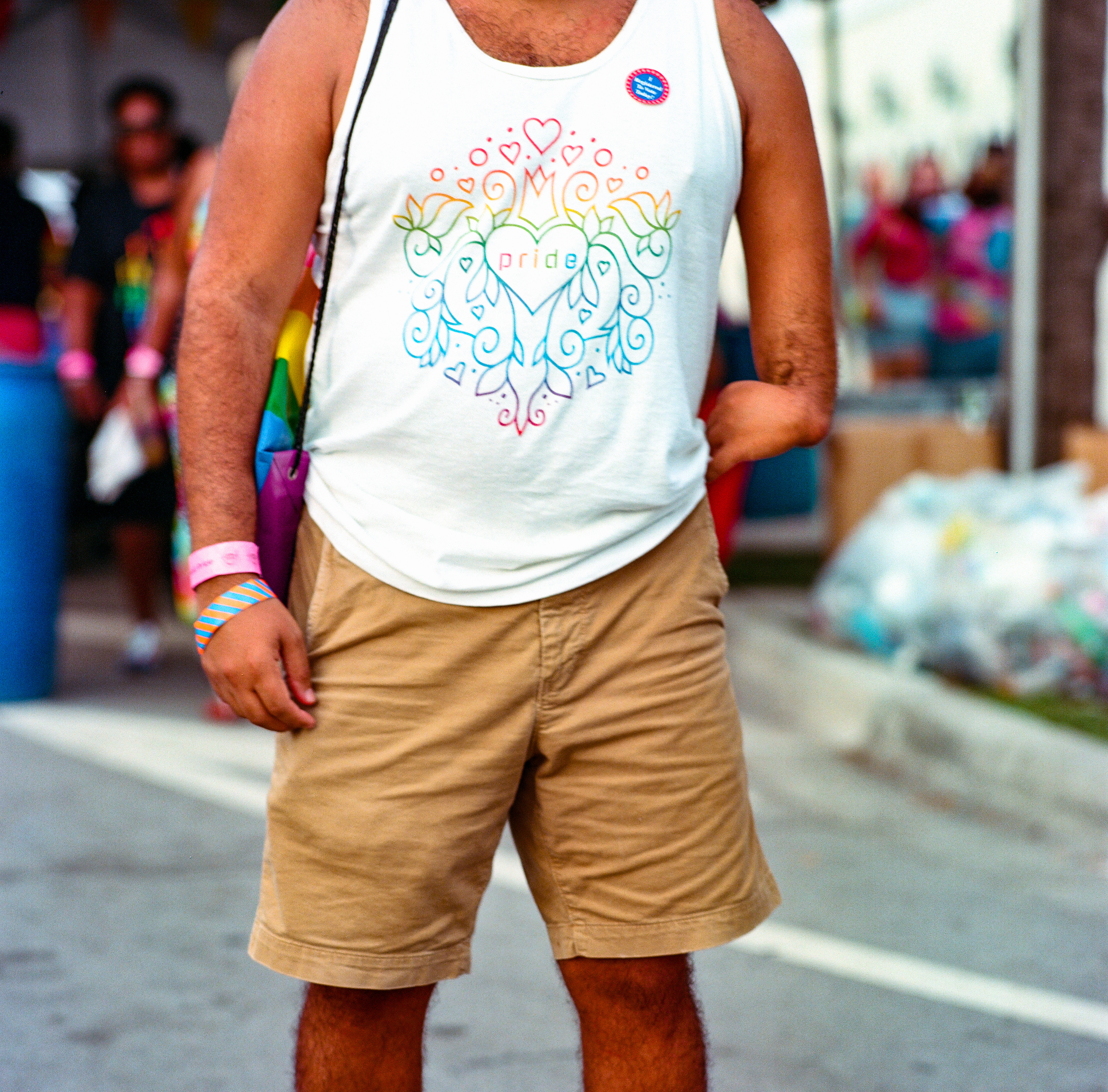 Traversing Pride 116, a square-format photograph street photograph by Robert Andy Coombs.