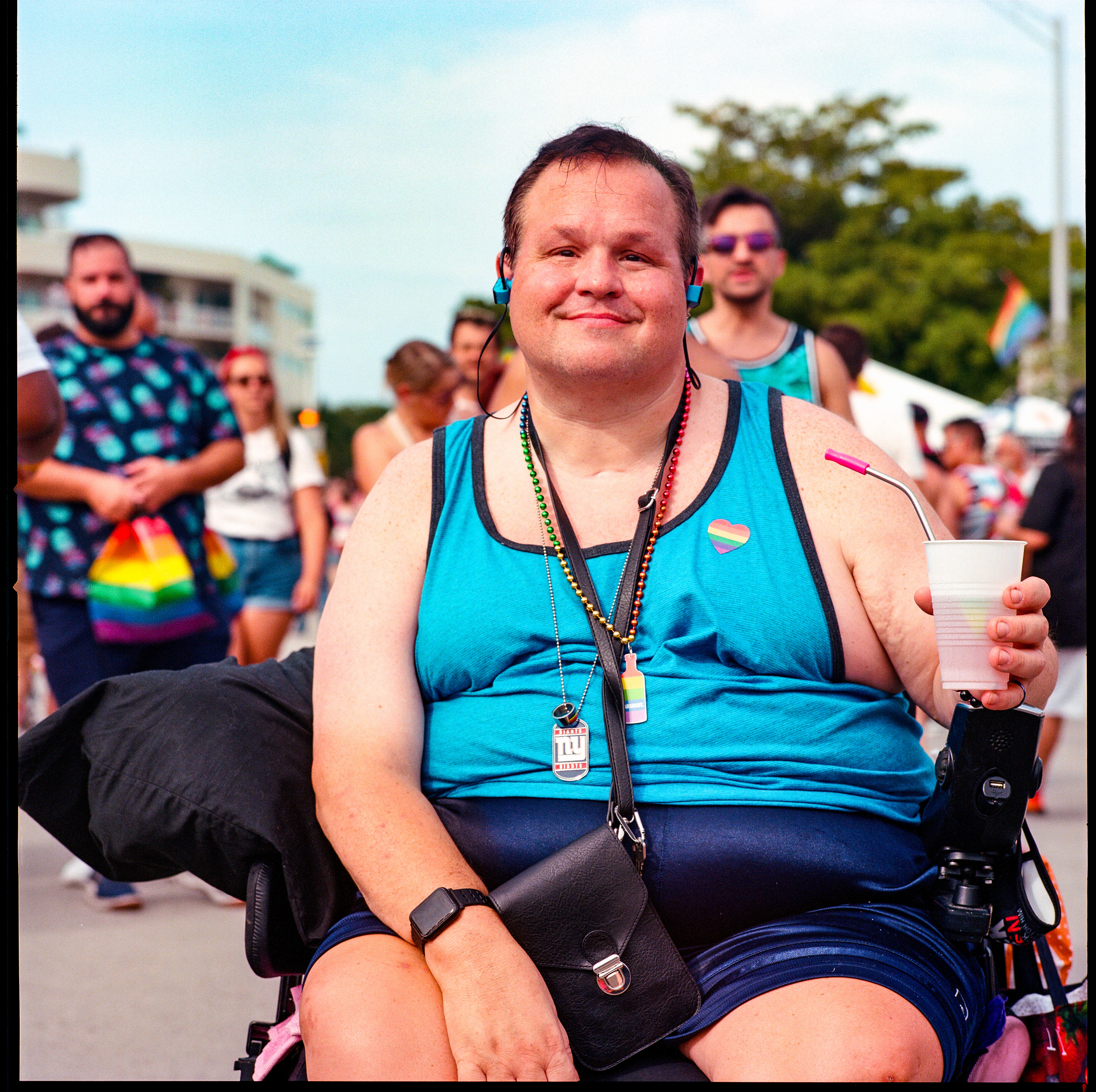 Traversing Pride 130, a square-format photograph street photograph by Robert Andy Coombs.