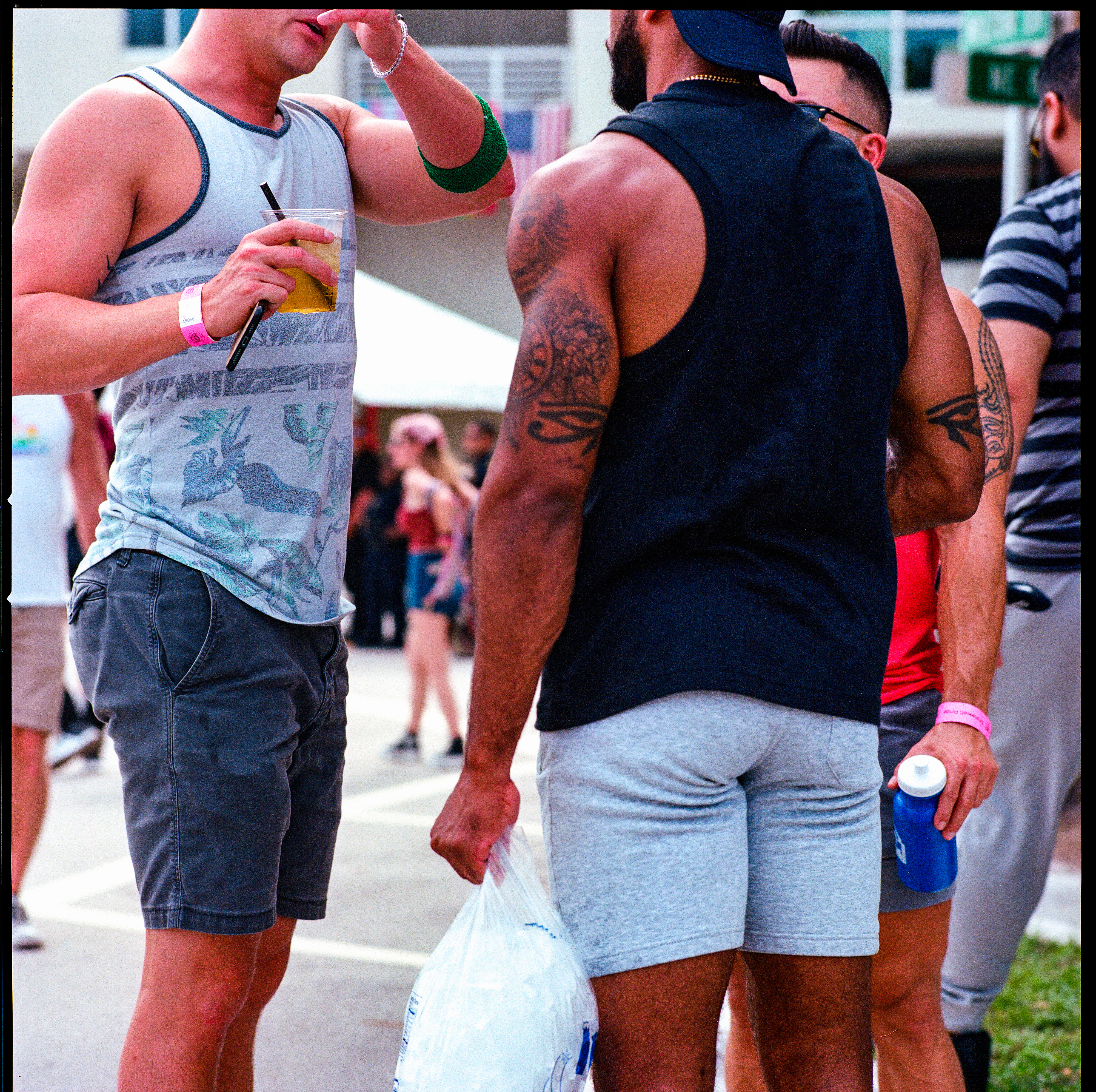 Traversing Pride 132, a square-format photograph street photograph by Robert Andy Coombs.